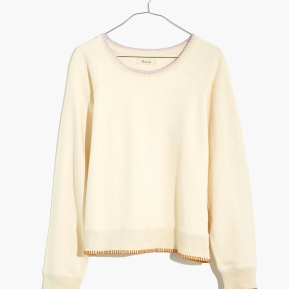 Madewell Stitched/Embroidered Sweatshirt - Picture 1 of 8